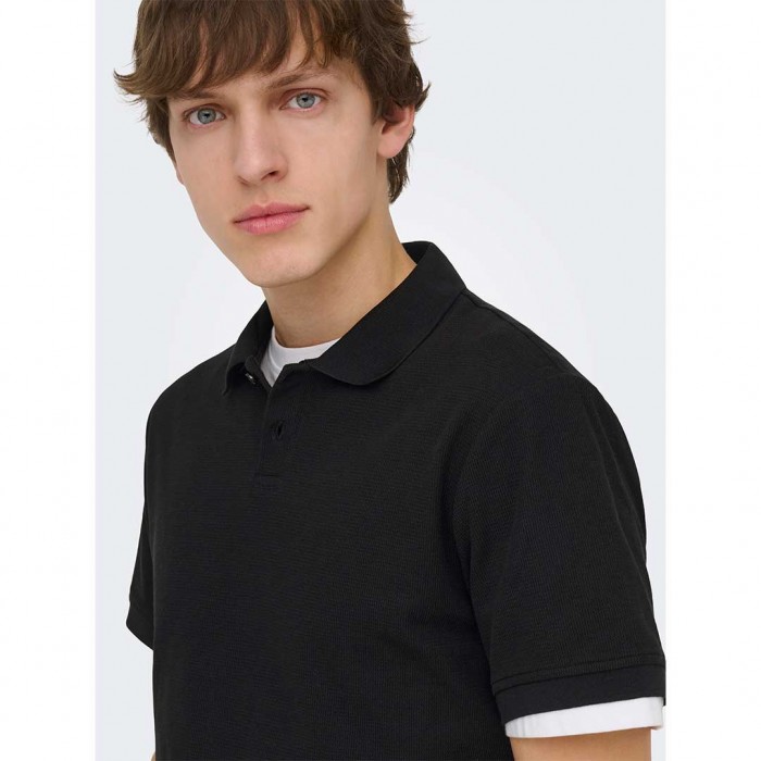 ONLY & SONS ONSBEN REG SS POLO SHIRT NOOS BLACK