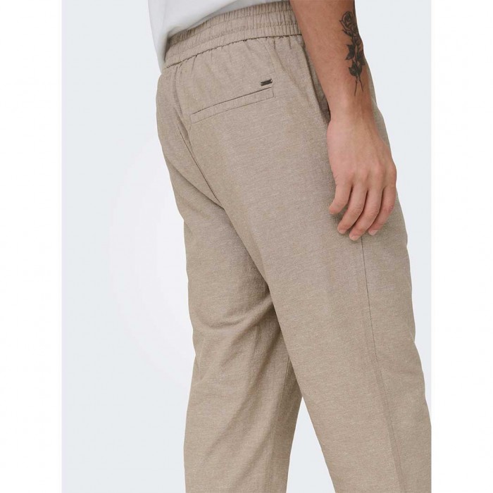 ONLY & SONS ONSLINUS CROP 0007 COT LIN PNT NOOS ECRU