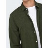 ONLY & SONS ONSCAIDEN LIFE LS SOLID LINEN BLEND NOOS DARK GREEN ONLY & SONS ONSCAIDEN LIFE LS SOLID LINEN BLEND NOOS DARK GREEN