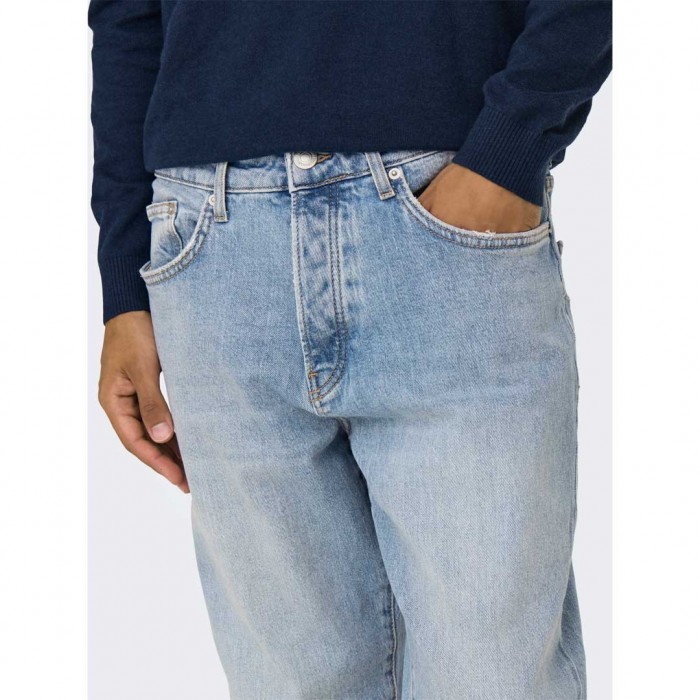 ONLY & SONS ONSYOKE TAPERED LB 9684 DOT DNM NOOS LIGHT BLUE