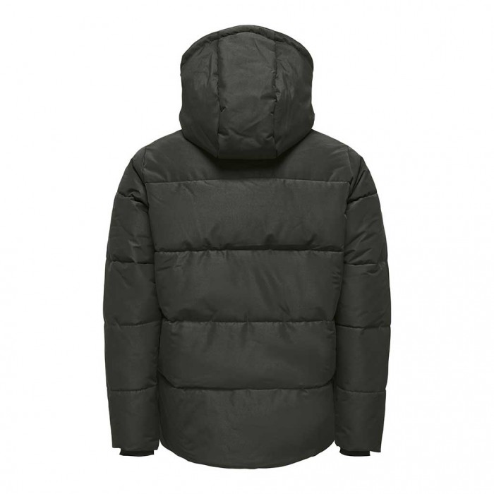 ONLY & SONS SHORT PUFFER JACKET GRAY