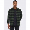 ONLY & SONS ONSGUDMUND LS CHECKED SHIRT NOOS GREEN