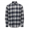 ONLY & SONS  ONSLUKA REG LS CHECK SHIRT DARK NAVY