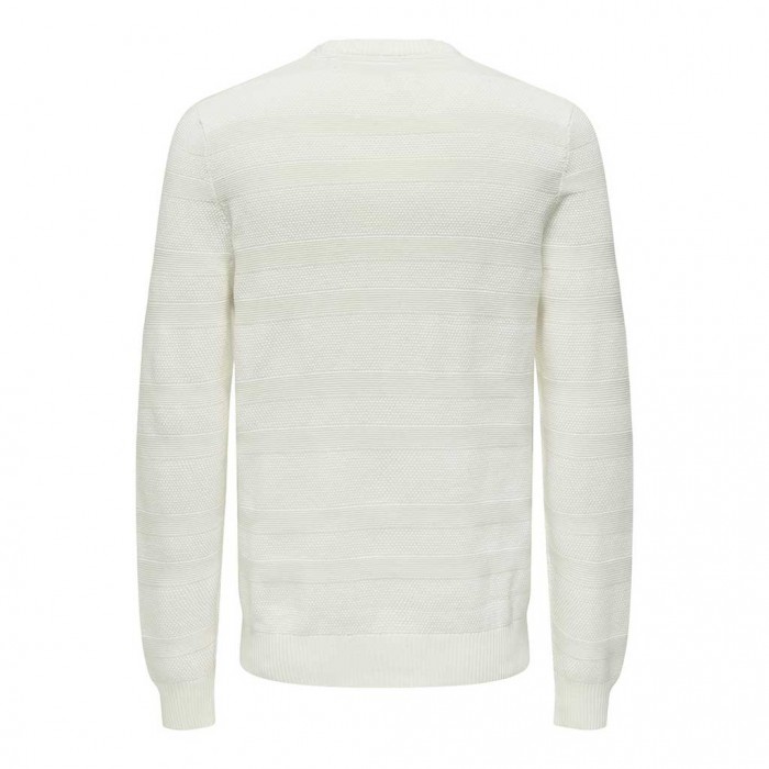 ONLY & SONS ONSMAJOR REG 12 SOLID CREW KNIT WHITE