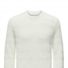 ONLY & SONS ONSMAJOR REG 12 SOLID CREW KNIT WHITE