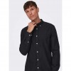 ONLY & SONS ONSGUDMUND SLIM 1-PKT SOLID SHIRT NOOS BLACK