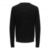 ONLY & SONS  ONSMAJOR REG 12 SOLID CREW KNIT BLACK