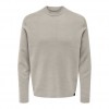 ONLY & SONS ONSLUKE REG 14 CREW NECK KNIT GRAY