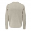 ONLY & SONS ONSLUKE REG 14 CREW NECK KNIT GRAY