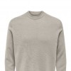 ONLY & SONS ONSLUKE REG 14 CREW NECK KNIT GRAY