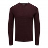 ONLY & SONS ONSPANTER REG 12 STRUC CREW KNIT NOOS BORDO