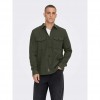 ONLY & SONS ONSMILO LS SOLID OVERSHIRT NOOS GREEN