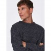 ONLY & SONS ONSMALAKI REG 7 CREW KNIT DARK BLUE