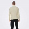 ONLY & SONS  ONSRIGGE REG 3 CABLE ROLL NECK KNIT BEIGE