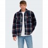 ONLY & SONS ONSGIO LF CHECK PADDED JACKET OTW BLUE