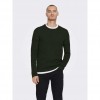 ONLY & SONS ONSPANTER REG 12 STRUC CREW KNIT NOOS GREEN