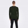 ONLY & SONS ONSPANTER REG 12 STRUC CREW KNIT NOOS GREEN