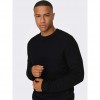 ONLY & SONS ONSKALLE REG 12 STRUC CREW KNIT NOOS BLACK