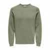 ONLY & SONS ONSPIN REG 12 CREW KNIT LIGHT GREEN