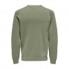 ONLY & SONS ONSPIN REG 12 CREW KNIT LIGHT GREEN