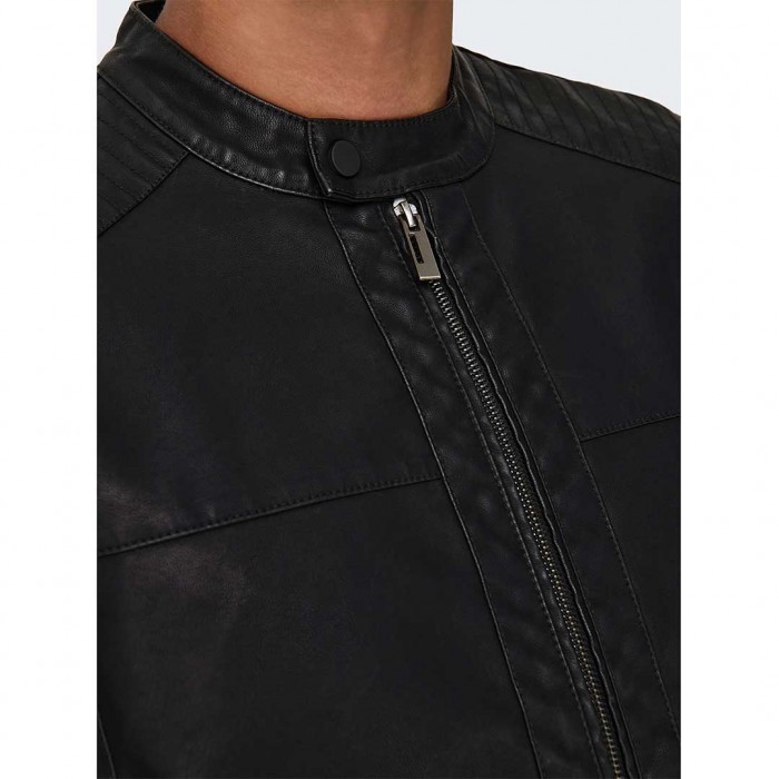 ONLY & SONS ONSMIKE PU RACER JACKET OTW NOOS BLACK