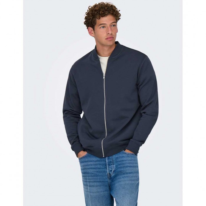 ONLY & SONS ONSCERES REG ZIP BOMBER JCK NOOS BLUE