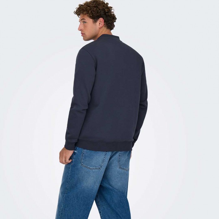 ONLY & SONS ONSCERES REG ZIP BOMBER JCK NOOS BLUE