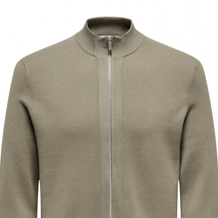 ONLY & SONS ONSCOOPER REG LS 12 CARDIGAN KNIT FRML GREEN