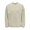 ONLY & SONS ONSAKEEM RLX CREW ECRU