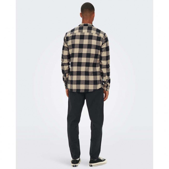 ONLY & SONS ONSGUDMUND LS CHECKED SHIRT NOOS DARK NAVY