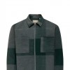 ONLY & SONS ONSWAKE CHECKED ZIP OVERSHIRT GREEN ONLY & SONS ONSWAKE CHECKED ZIP OVERSHIRT GREEN