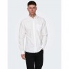 ONLY & SONS ONSALVARO SLIM LS OXFORD SHIRT NOOS FRML WHITE