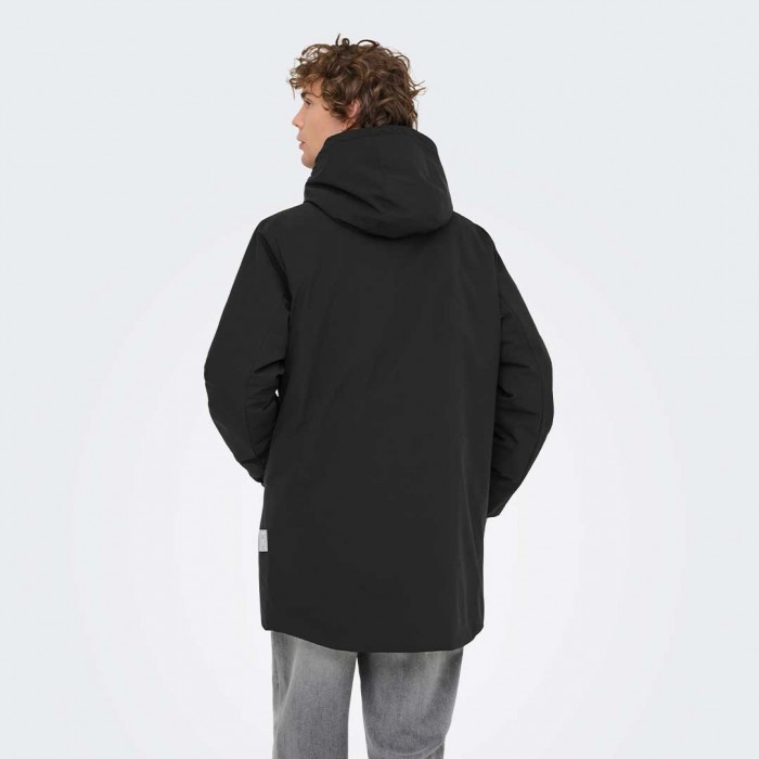 ONLY & SONS ONSSAYN WATERPROOF STRETCH PARKA OTW BLACK