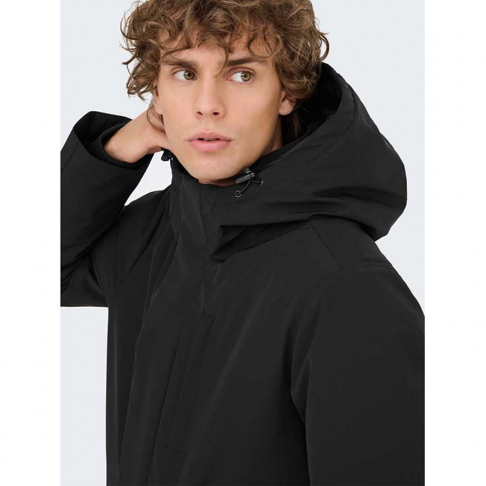 ONLY & SONS ONSSAYN WATERPROOF STRETCH PARKA OTW BLACK