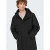 ONLY & SONS ONSSAYN WATERPROOF STRETCH PARKA OTW BLACK ONLY & SONS ONSSAYN WATERPROOF STRETCH PARKA OTW BLACK