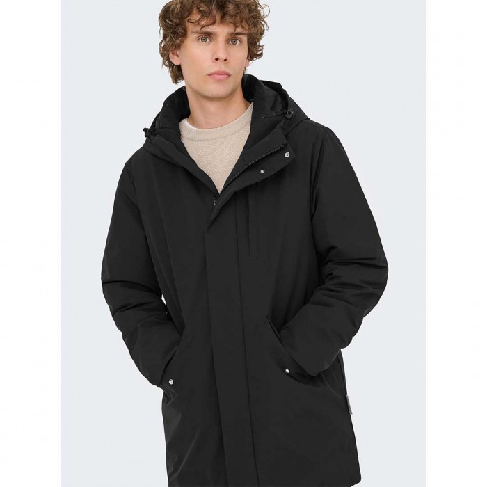ONLY & SONS ONSSAYN WATERPROOF STRETCH PARKA OTW BLACK