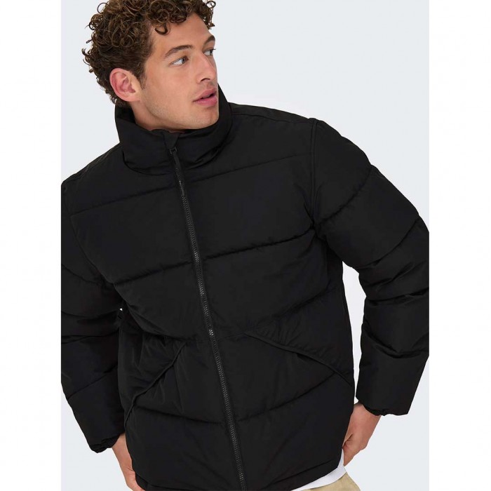 ONLY & SONS ONSPACK LIFE PUFFER JACKET OTW BLACK