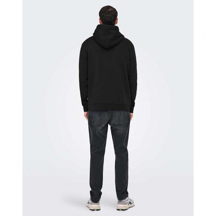 ONLY & SONS ONSDAWSON REG HOODIE VD BLACK