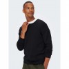 ONLY & SONS ONSWYLER LIFE REG 14 LS CREW KNIT NOOS BLACK