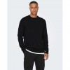 ONLY & SONS ONSALEX REG 12 CREW KNIT BLACK