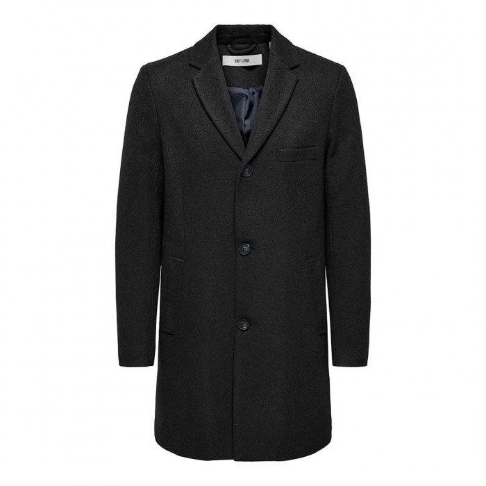 ONLY & SONS ONSMAYLON OTL LIFE WOOL COAT OTW BLACK