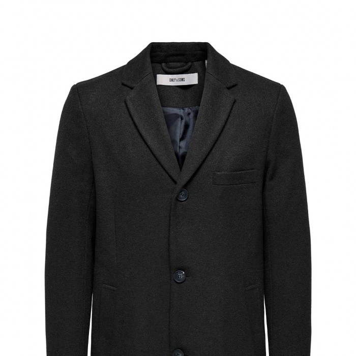 ONLY & SONS ONSMAYLON OTL LIFE WOOL COAT OTW BLACK