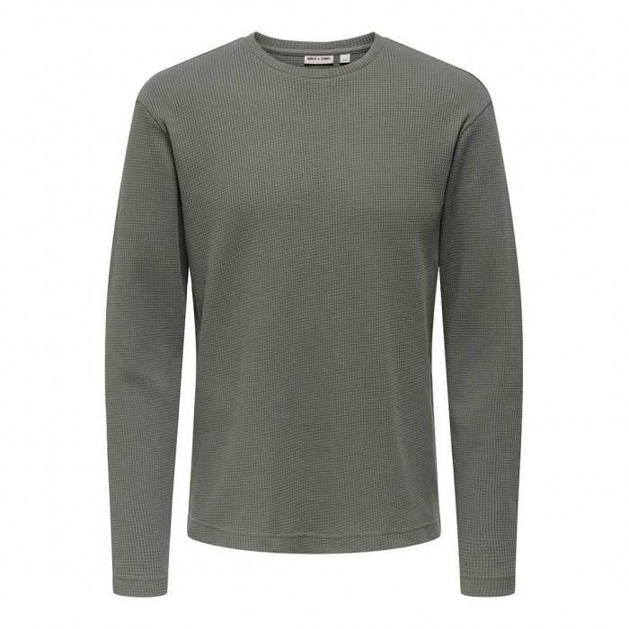 ONLY & SONS ONSTOBIE REG LS TEE CASTOR GRAY