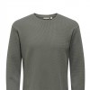 ONLY & SONS ONSTOBIE REG LS TEE CASTOR GRAY