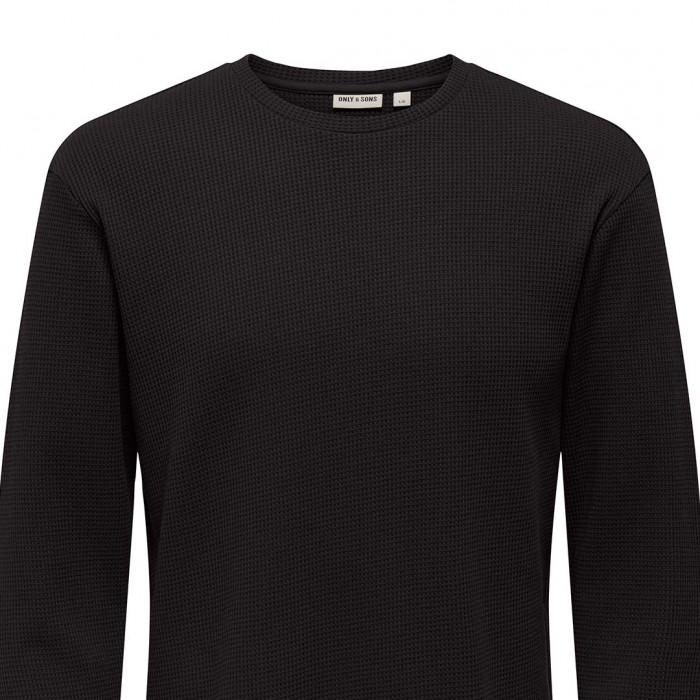 ONLY & SONS ONSTOBIE REG LS TEE BLACK