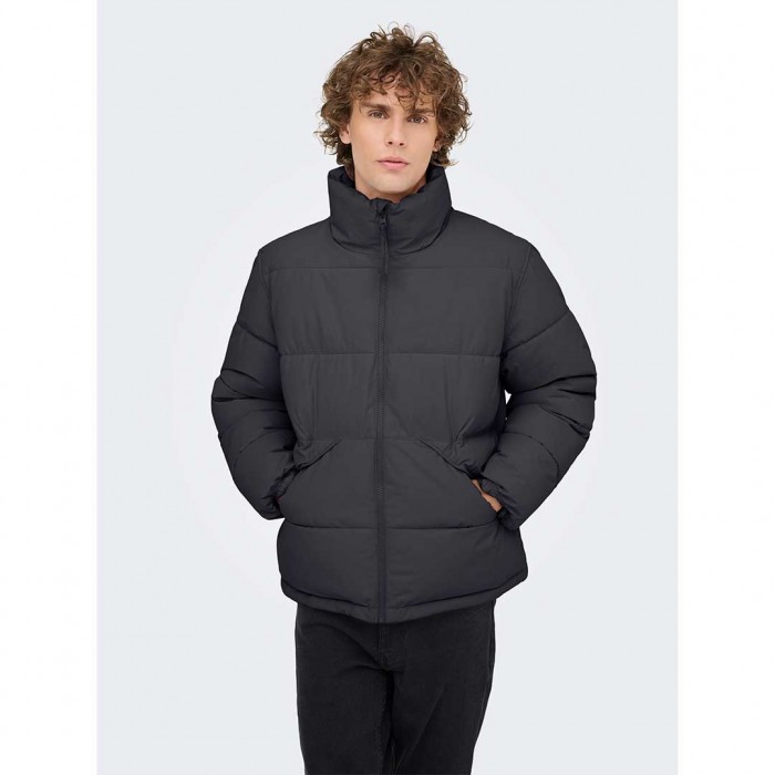 ONLY & SONS ONSPACK LIFE PUFFER JACKET OTW DRAK GREY