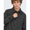 ONLY & SONS ONSMICAH TWILL OVERSHIRT FRML DARK GREY ONLY & SONS ONSMICAH TWILL OVERSHIRT FRML DARK GREY