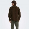 ONLY & SONS ONSMICHAEL 18W REG CORD STRETCH LS NOOS BROWN