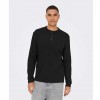 ONLY & SONS ONSTOBIE REG LS HENLEY TEE NOOS BLACK