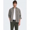ONLY & SONS ONSTHOMPSON STRIPE LOOSE SHIRT BROWN